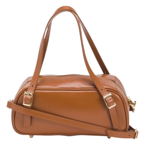 ISADORA Handbags - ISADORA Made In Italy Leather East West Satchel With Belted Detail